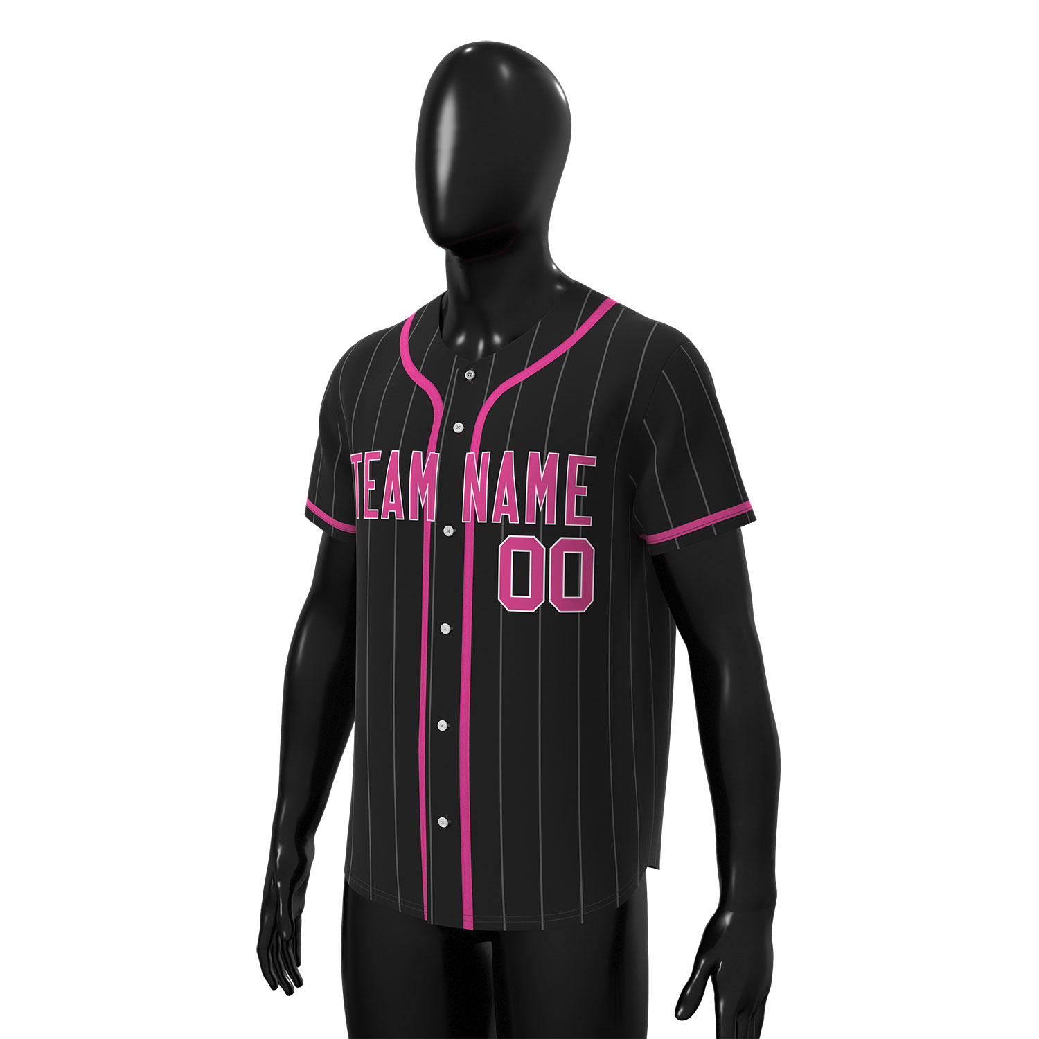 Custom Baseball Jersey Black - Image 3