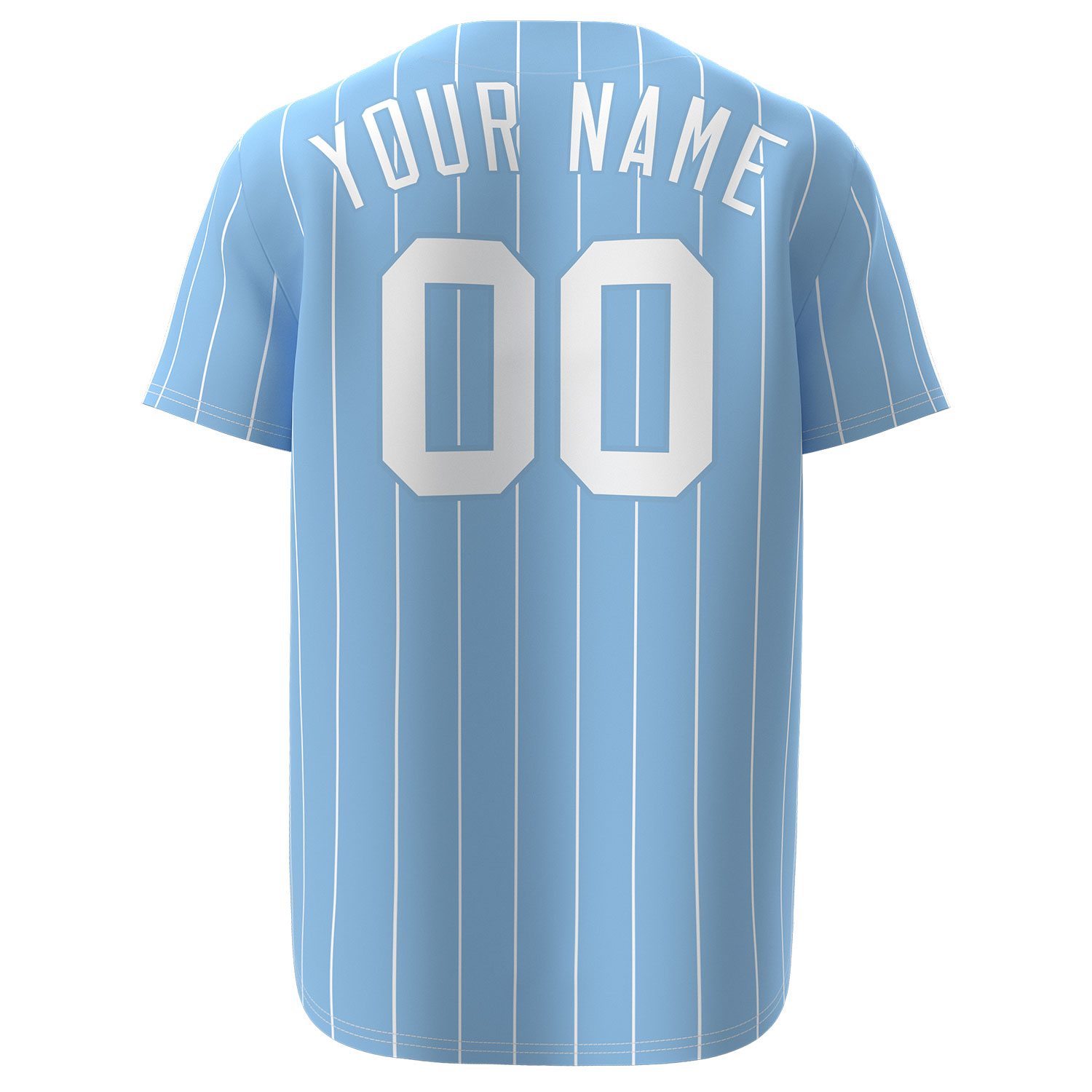 Custom Baseball Jersey White-Blue - Image 2