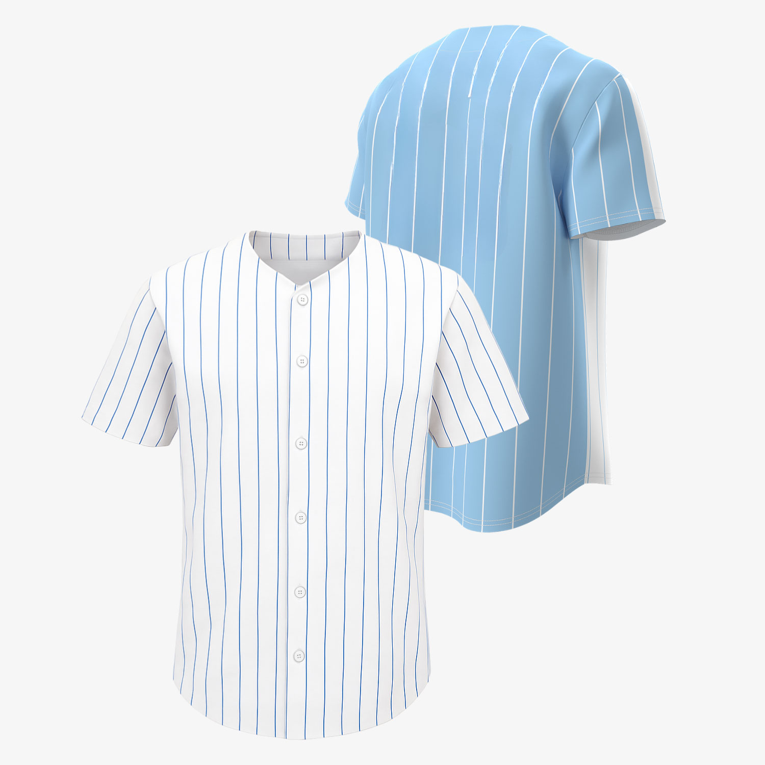 Custom Baseball Jersey White-Blue - Image 5