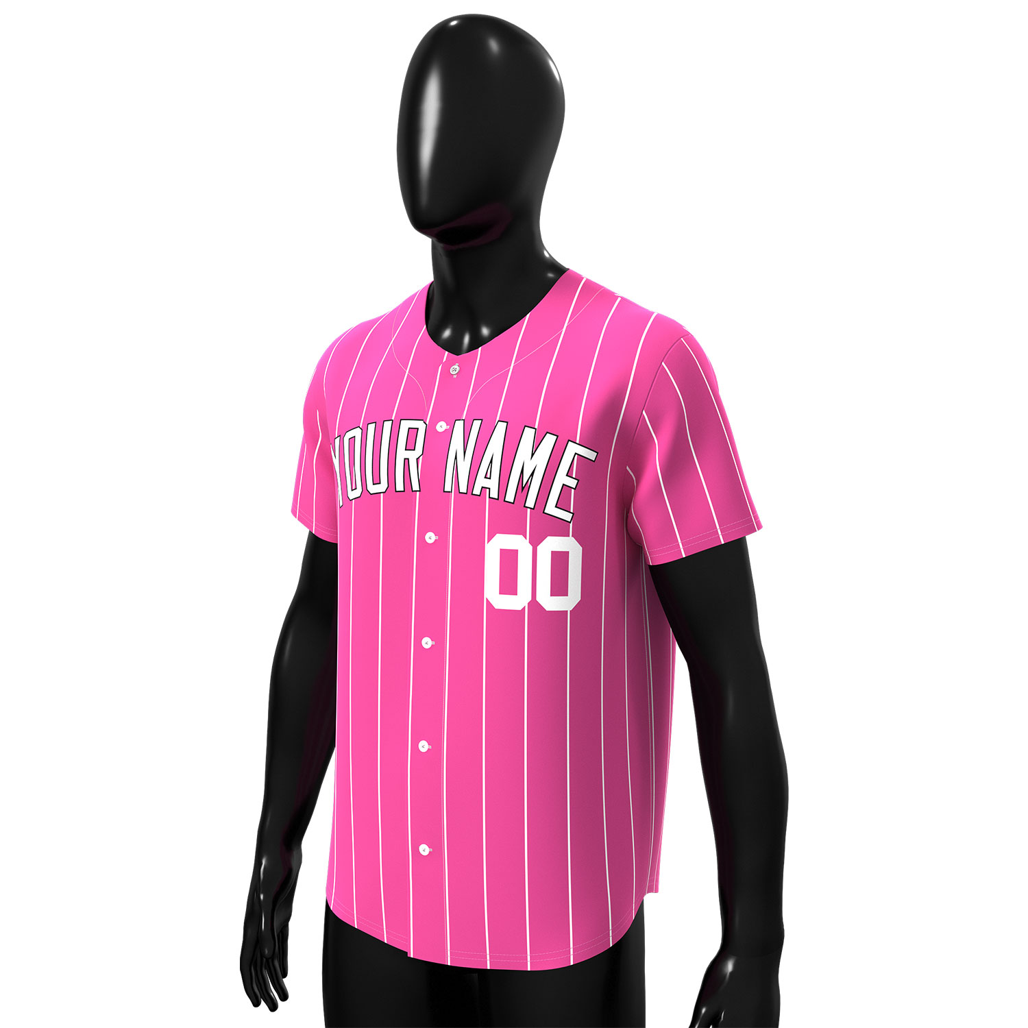 Custom Baseball Jersey Pink - Image 3