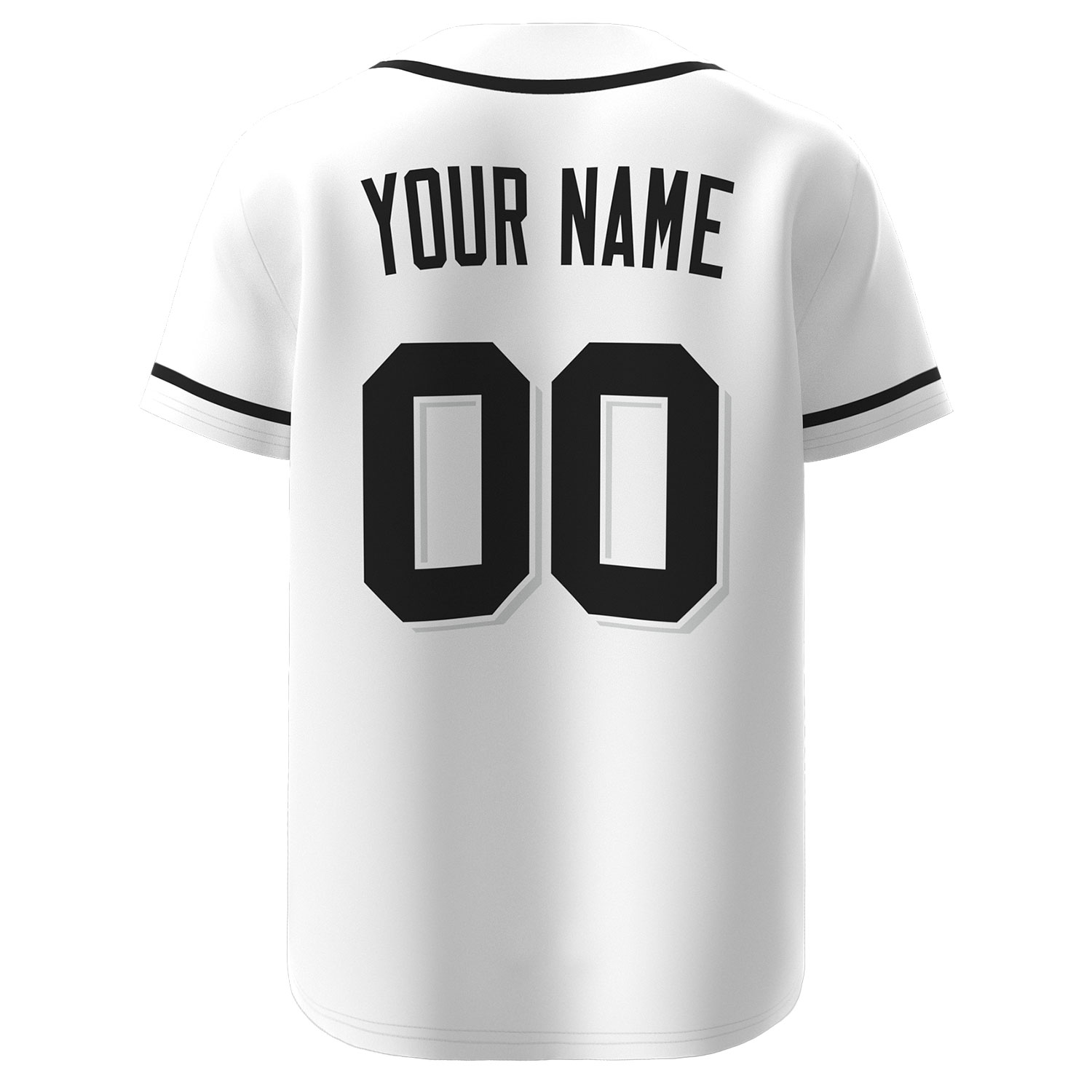 Custom Baseball Jersey White - Image 2