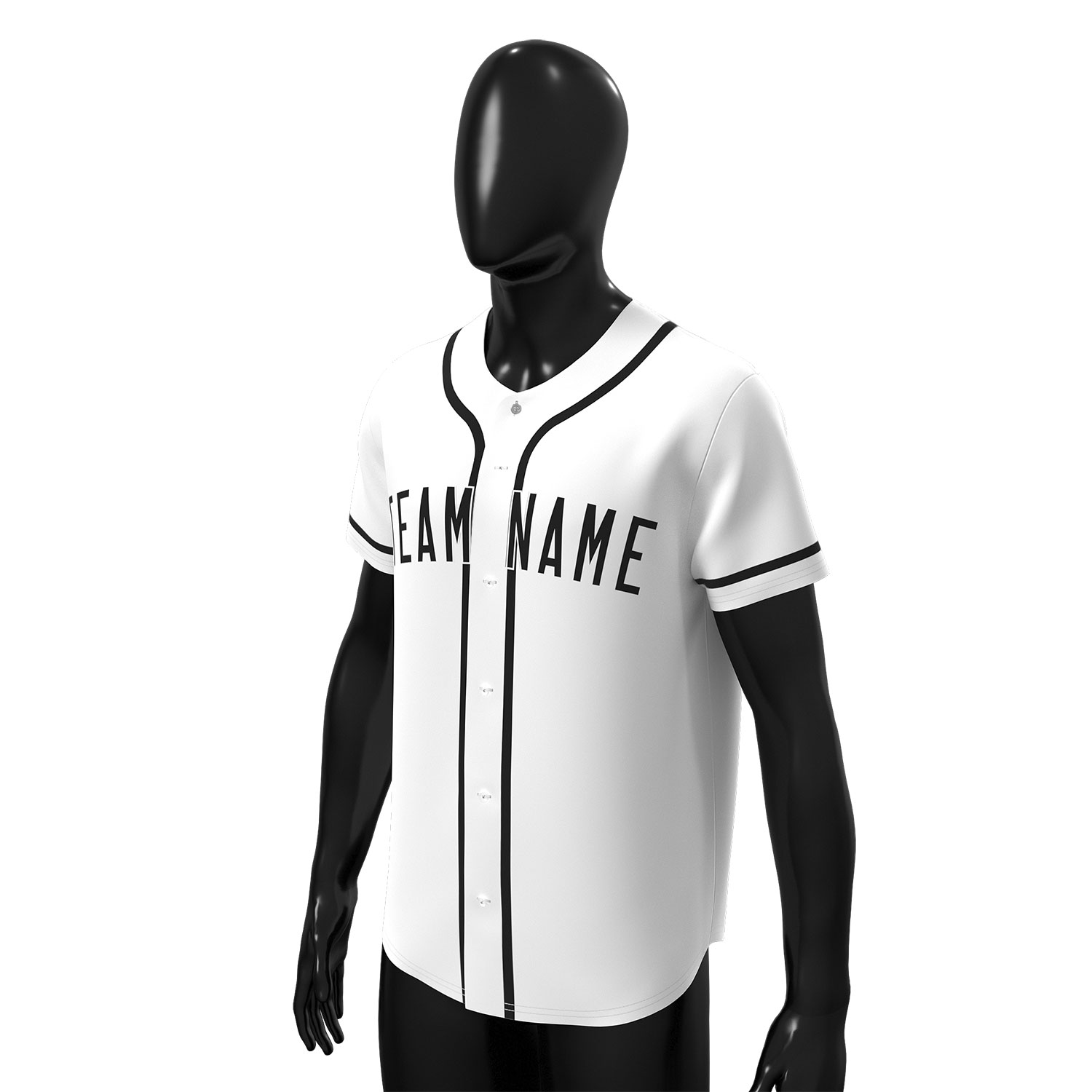 Custom Baseball Jersey White - Image 3