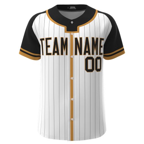 Custom Baseball Jersey White-Black