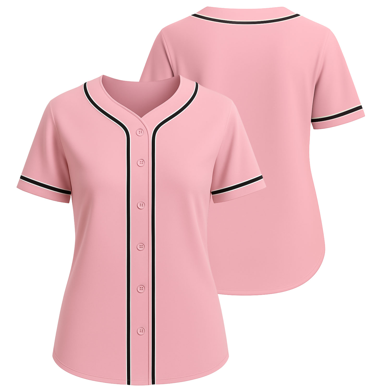 Custom Baseball Jersey Pink - Image 5