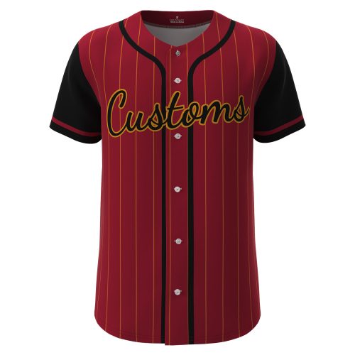 Custom Baseball Jersey Red-Black