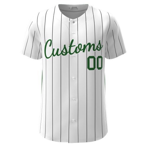 Custom Baseball Jersey White-Green
