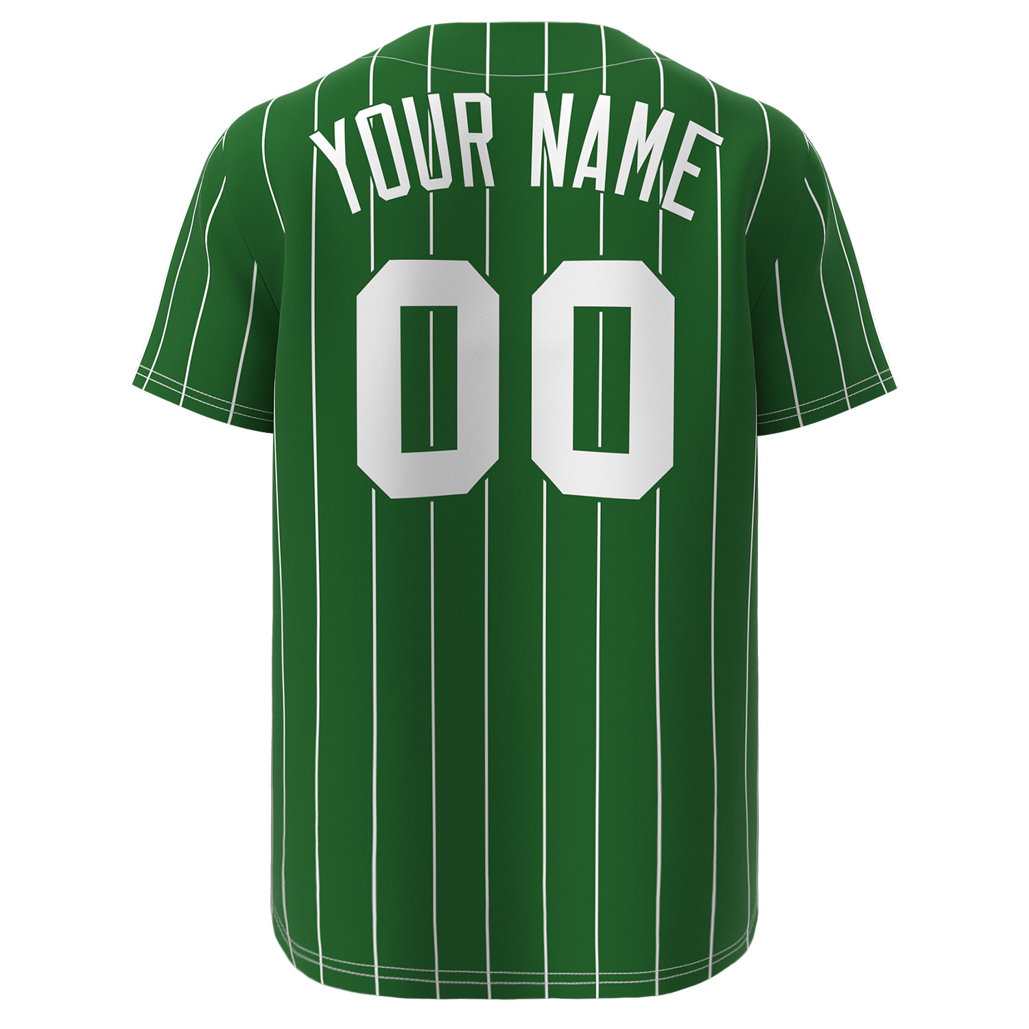 Custom Baseball Jersey White-Green - Image 2