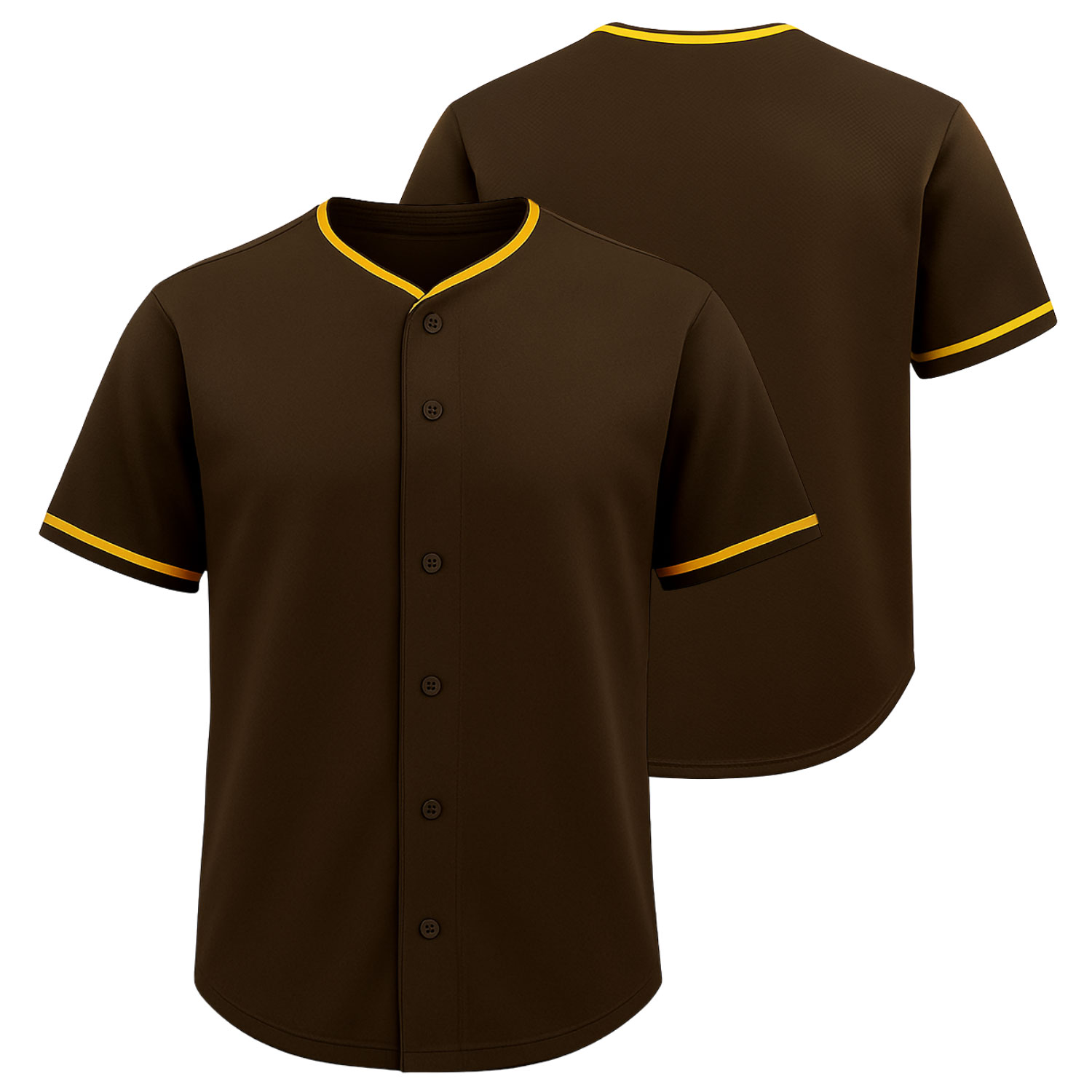 Custom Baseball Jersey Brown - Image 5