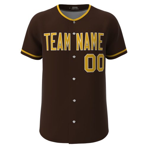 Custom Baseball Jersey Brown