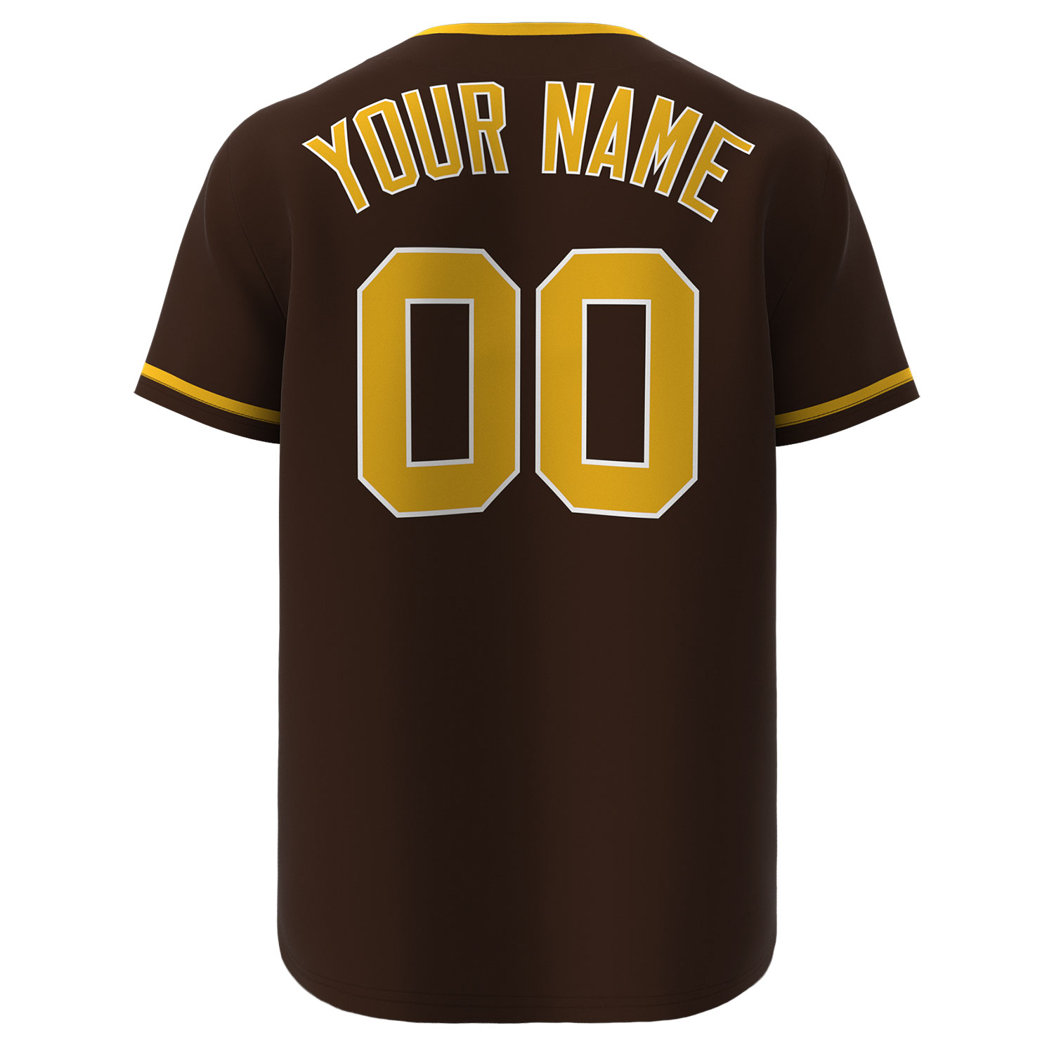 Custom Baseball Jersey Brown - Image 2