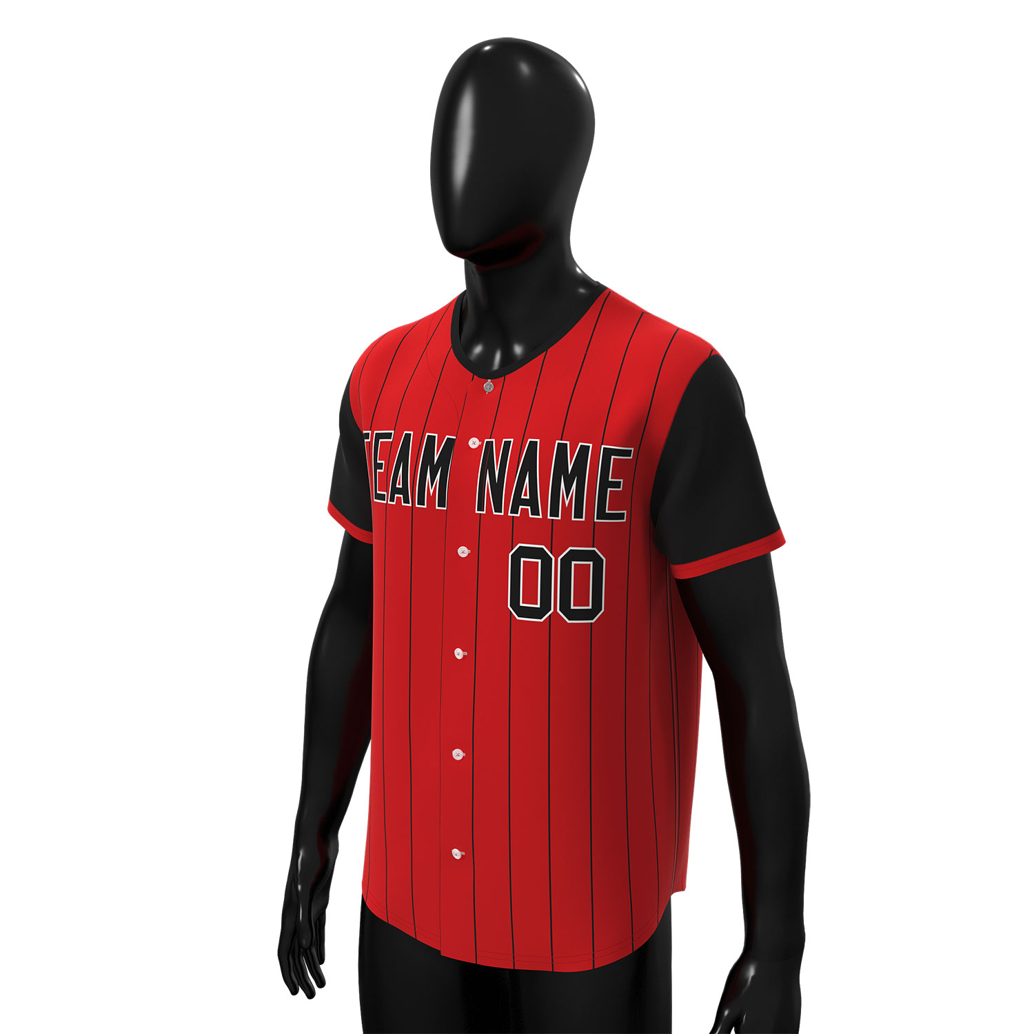 Custom Baseball Jersey Red - Image 3