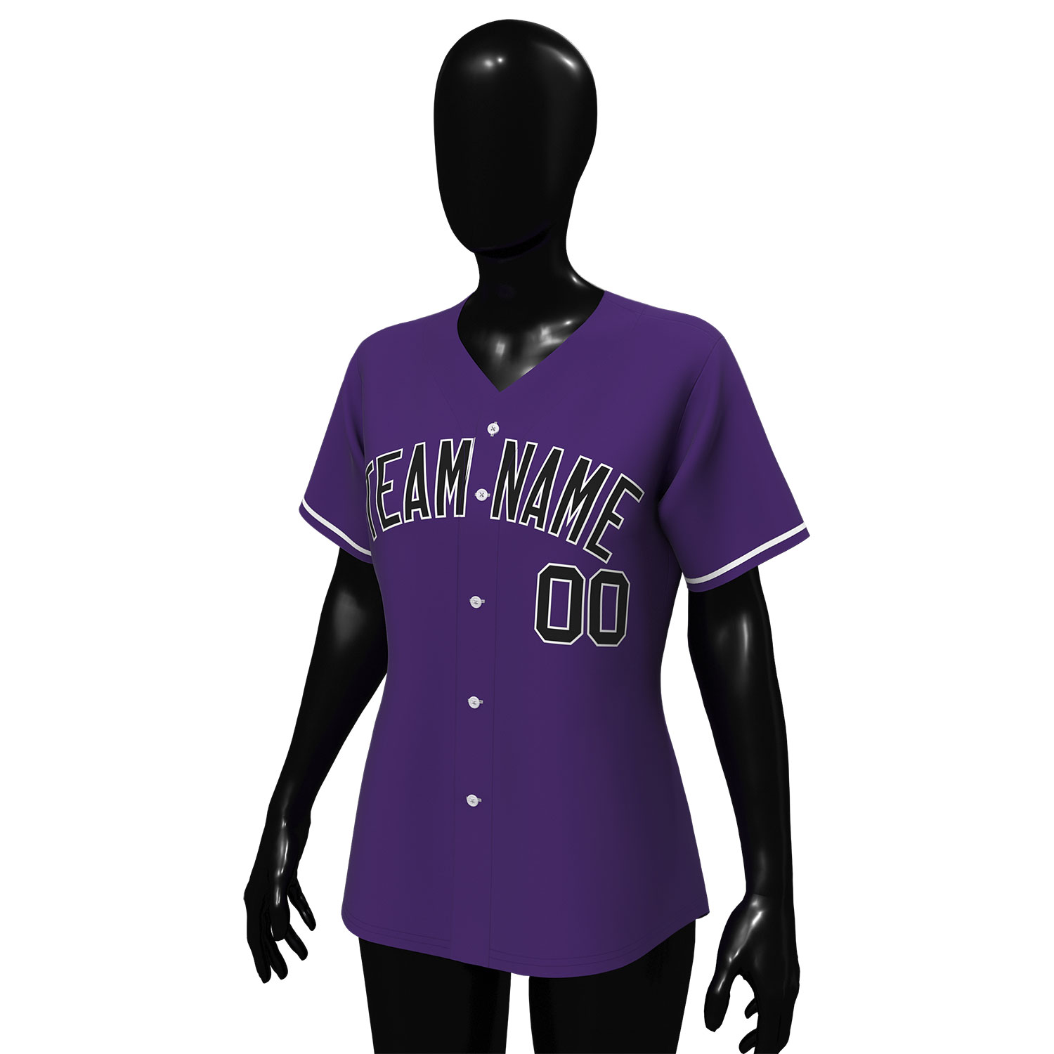 Custom Baseball Jersey Purple - Image 3