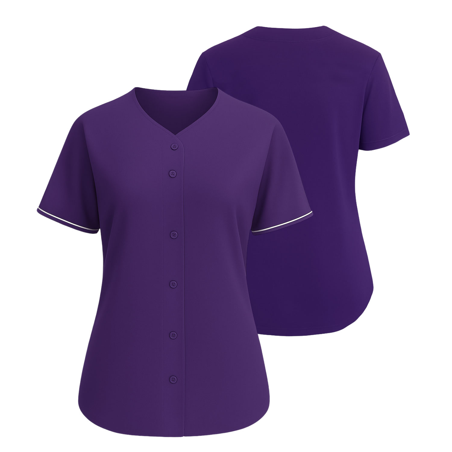 Custom Baseball Jersey Purple - Image 5