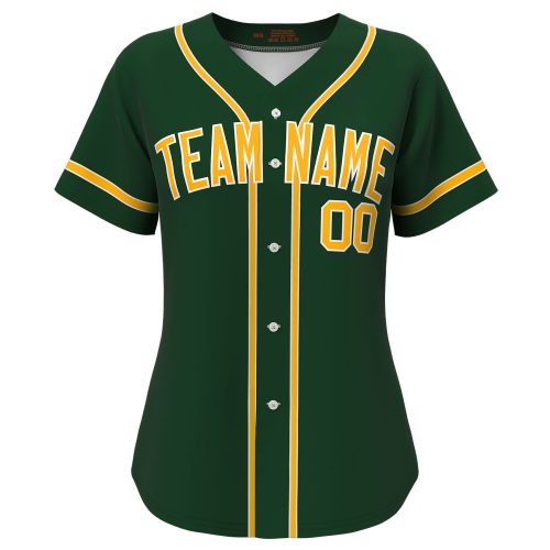 Custom Baseball Jersey Green