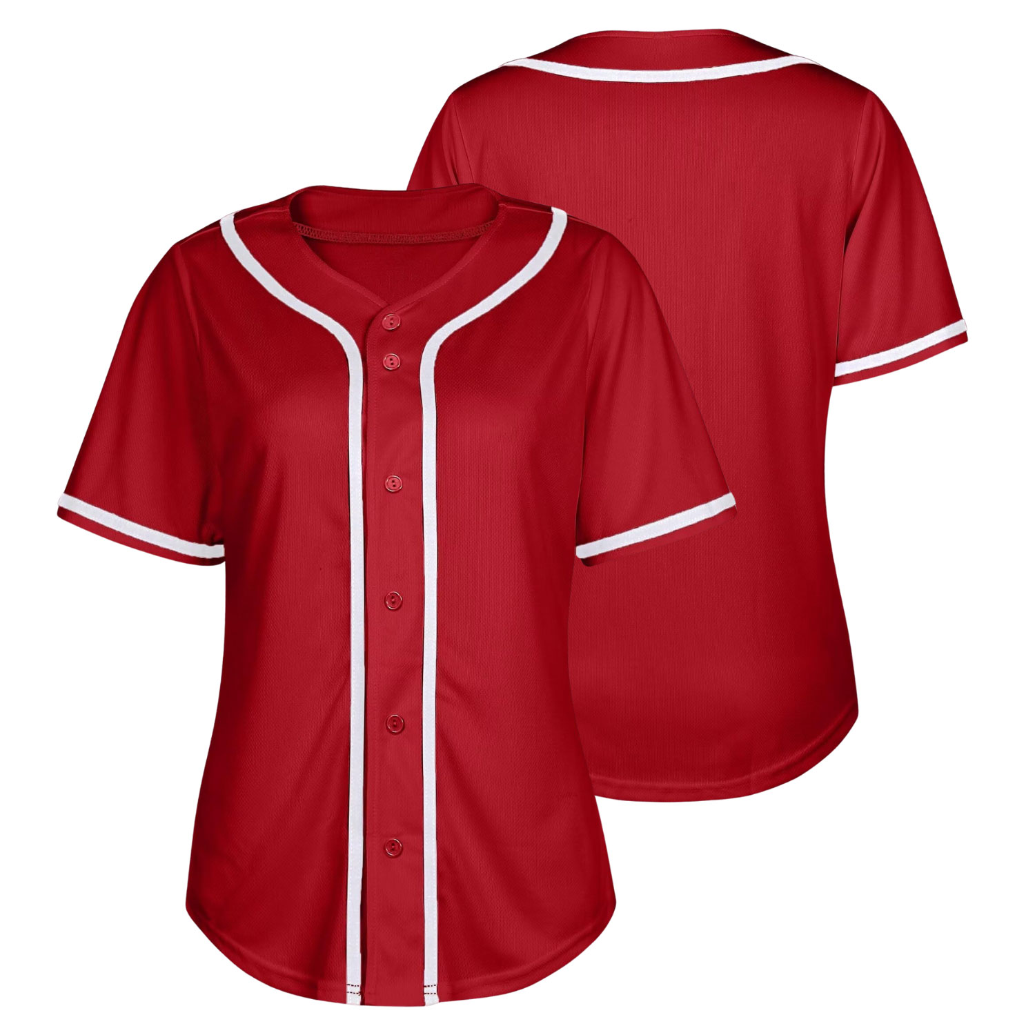 Custom Baseball Jersey Red - Image 5