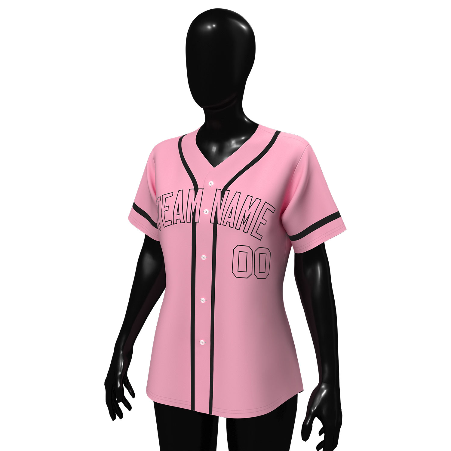 Custom Baseball Jersey Pink - Image 3