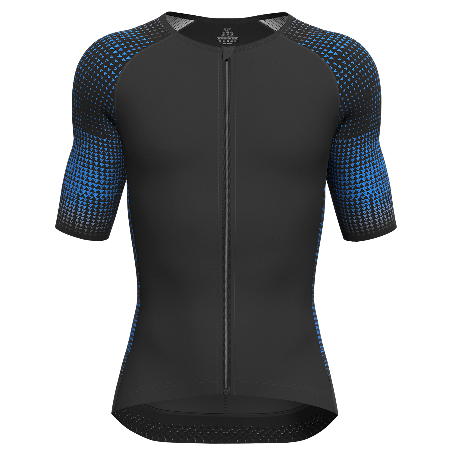 wulibike-tri-shirt-for-men-black-short-sleeve-front